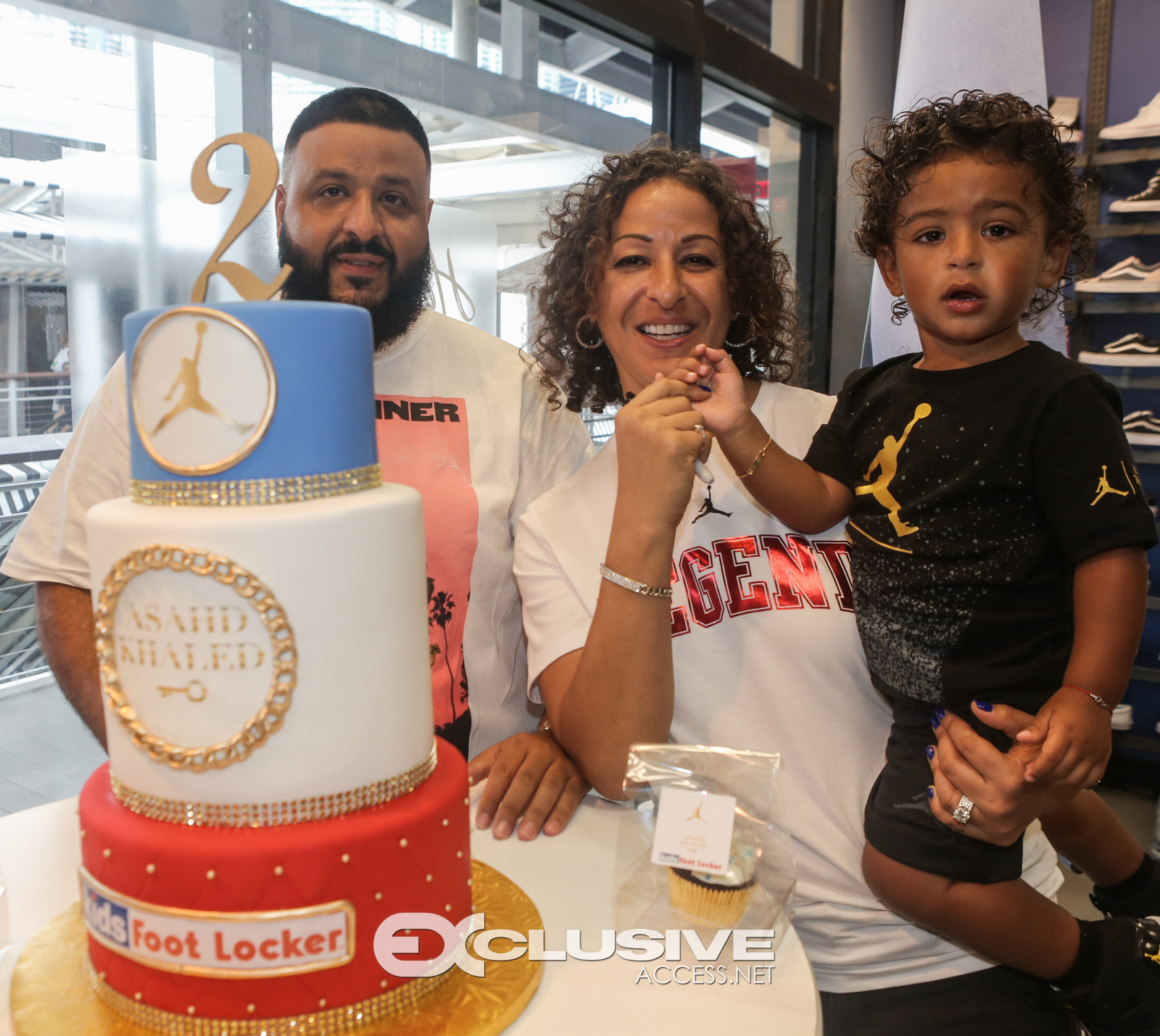 DJ & Asahad Khaled #FanLove at KIds Footlocker photos by Thaddaeus McAdams - ExclusiveAccess