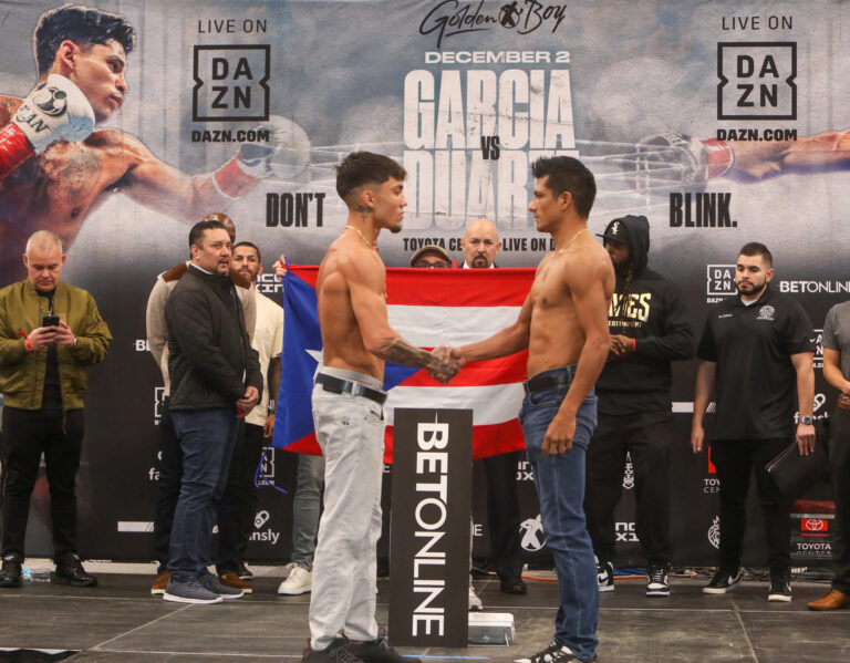 Ryan Garcia v Oscar Duarte - Weigh-in (Photos by Thaddaeus McAdams _ ExclusiveAccess