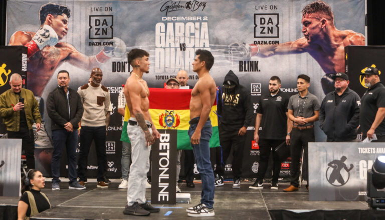 Ryan Garcia v Oscar Duarte - Weigh-in (Photos by Thaddaeus McAdams _ ExclusiveAccess