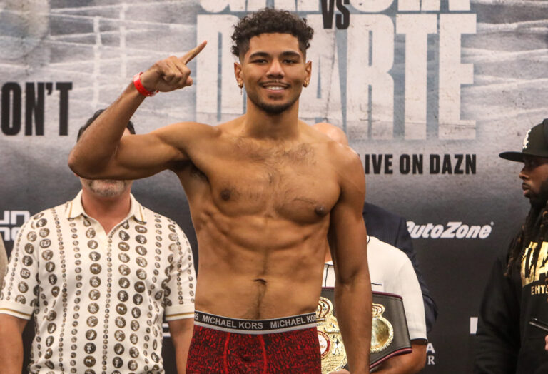 Ryan Garcia v Oscar Duarte - Weigh-in (Photos by Thaddaeus McAdams _ ExclusiveAccess