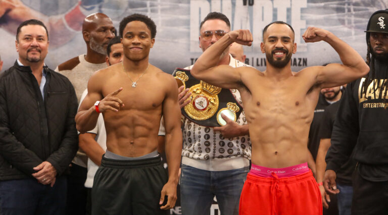 Ryan Garcia v Oscar Duarte - Weigh-in (Photos by Thaddaeus McAdams _ ExclusiveAccess