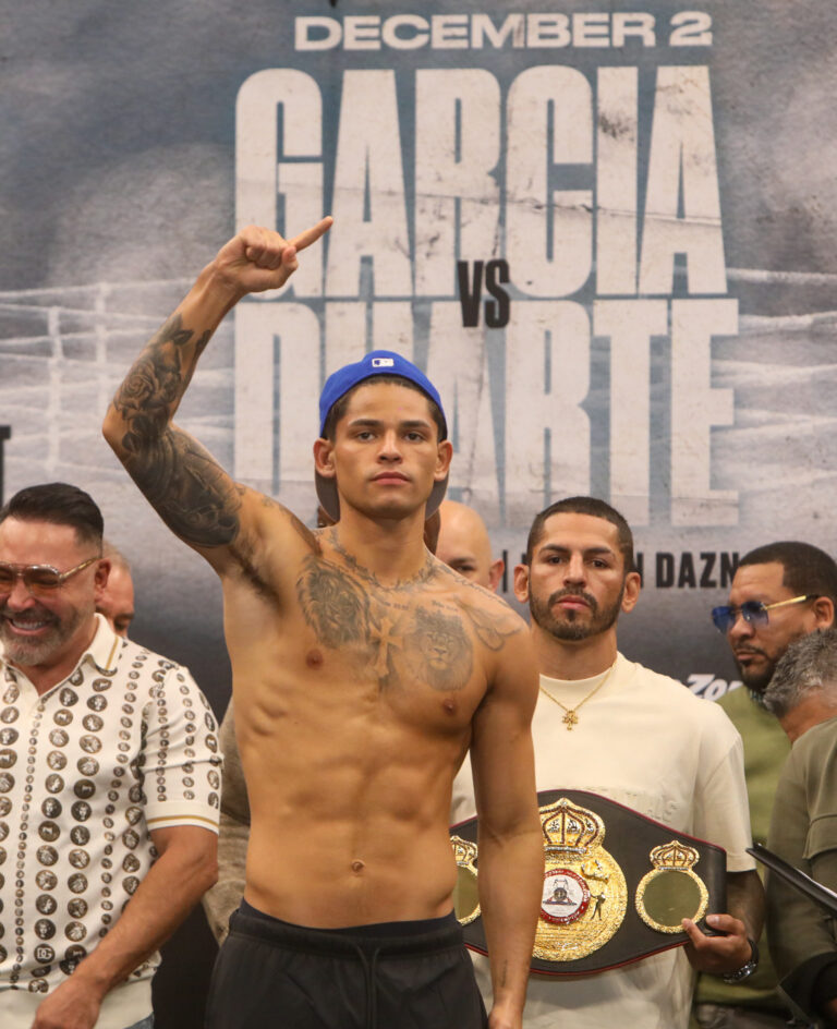 Ryan Garcia v Oscar Duarte - Weigh-in (Photos by Thaddaeus McAdams _ ExclusiveAccess