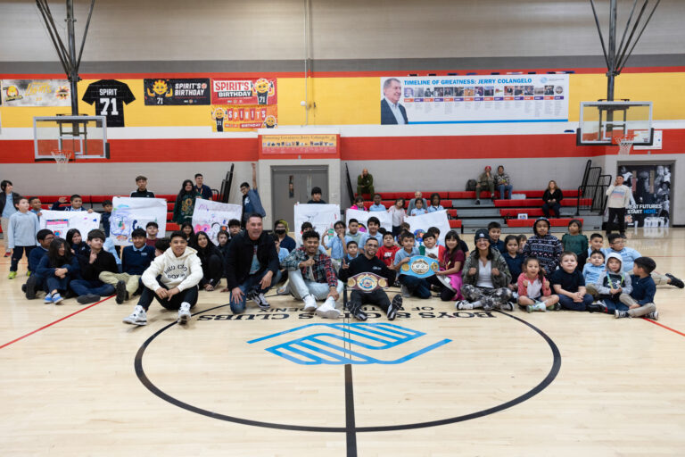 GOLDEN BOY  fighters visit The  BOYS AND GIRLS CLUB of Phoenix,