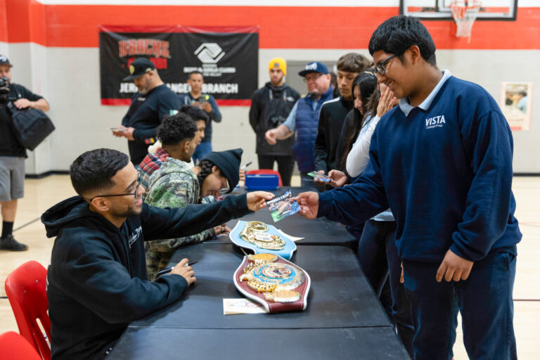 GOLDEN BOY  fighters visit The  BOYS AND GIRLS CLUB of Phoenix,