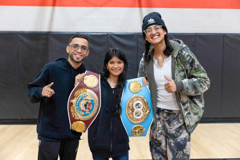 GOLDEN BOY  fighters visit The  BOYS AND GIRLS CLUB of Phoenix,