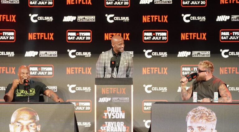 Jake Paul vs. Mike Tyson Arlington Press Conference (Photos by David Saldivar _ ExclusiveAccess