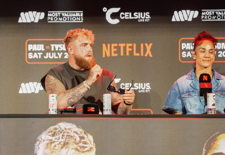 Jake Paul vs. Mike Tyson Arlington Press Conference (Photos by David Saldivar _ ExclusiveAccess