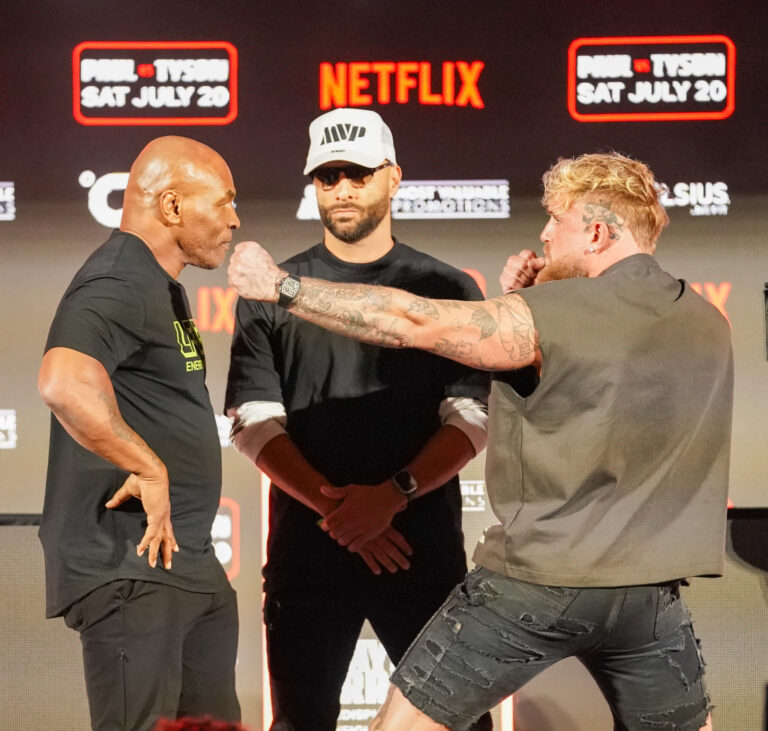 Jake Paul vs. Mike Tyson Arlington Press Conference (Photos by David Saldivar _ ExclusiveAccess