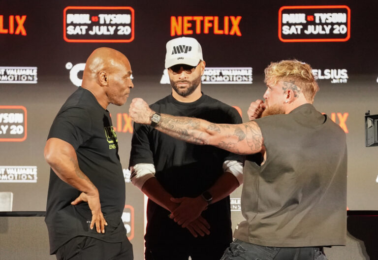 Jake Paul vs. Mike Tyson Arlington Press Conference (Photos by David Saldivar _ ExclusiveAccess